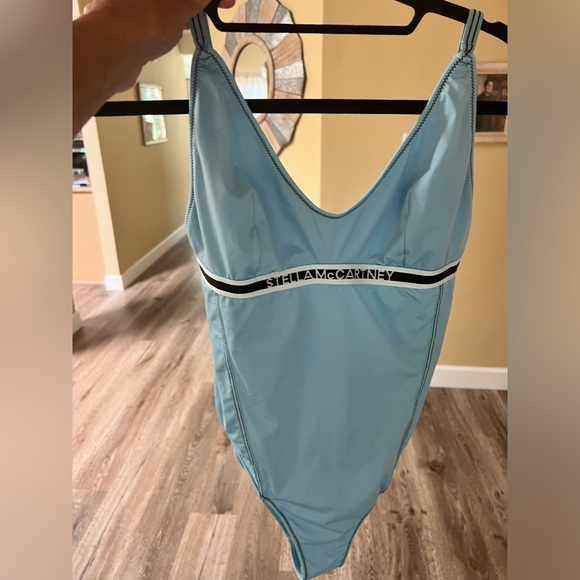 Authentic, blue Stella McCartney one piece swimsuit, no tag, but size Medium. - Picture 2 of 10